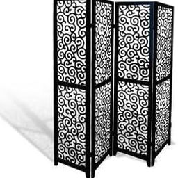 India Crafty 4-Panel Wooden Room Divider – Handcrafted Solid Wood Partition Screen for Living Room, Kitchen & Office | 72"x72" Decorative Room Separator-image-66