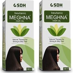 SDH Naturals Meghna Hair Oil Pack of 2 (2X100 ml) � Ayurvedic Blend with Bhringraj, Amla, Til Tail & Nariyal Tail | Nourishes Scalp & Strengthens Hair | 100% Herbal Hair Care |-image-32