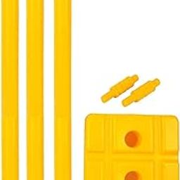 Body Maxx Hard Plastic Cricket Wicket Set with Stand and Stumps, 3 Stumps + 2 Bails + 1 Stand, Cricket Standard Wickets for Cricket Ground, Match, Tournaments-image-27