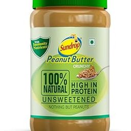 Sundrop Agro Tech Foods Peanut Butter 100% Natural Crunchy Jar - 924 Gram|Unsweetened|28 G Protein|High Protein Peanut Butter|Gluten Free-5