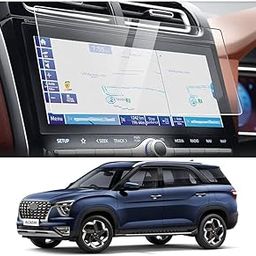 CAIDEN GUARDS HYUNDAI ALCAZAR Platinum AT (10.25 Inch) Glossy Finish Screen Guard Scratch Protector for Company Fitted Touch Infotainment System (Clear)-7