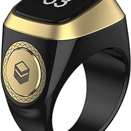 Afifa Creations Smart Ring tasbeeh (Black, 20mm)-picture-1