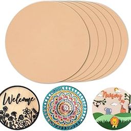 CRAFNICK® Round Circle MDF Pine Wood 10 inch - 2.5mm | Plain MDF cutouts for art and craft | Unfinished Round Wood Slices for Resin Art, Lippan, Mandala Painting | DIY Craft Materials Wooden (2)-18