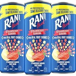 Rani Flaot Strawberry & Banana Flavoured Fruit Drink with Chunks | Refreshing Fruit Drink with Strawberry & Banana Chunks | PACK OF 3 (240ml Each) - CAN PACKAGING-picture-18