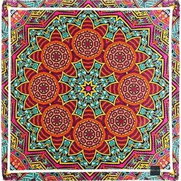 Mystique Mandala Multicolor Pocket Square for Men (14X14 inches)-picture-2