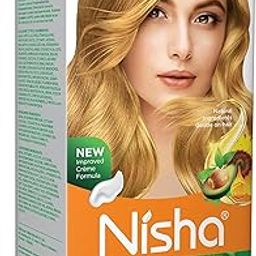 Nisha Creme Hair Color Golden Blonde, Permanent Hair Colour for Women Men, Ultra Soft Deep Shine, 100% Grey Coverage, 8.1 Golden Blonde Hair Colour 120gm-picture-34