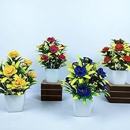 ADIRSA Artificial Flowers/Plants with Pot|Realistic Looking| Multi Variety | No Maintenance | Home Decor | Dimensions: 6 cm X 16 cm (Pack of 4)-image-31