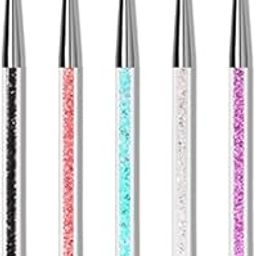 SHILLS PROFESSIONAL 5Pcs/Set Double Head Nail Liner Painting Draw Brush Acrylic Uv Gel Polish Liner Flat Pen Nails Art Manicure Kit Tools Multicolor-46