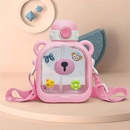 StarAndDaisy Water Bottle for Kids, Sipper with Straw, Sipper Bottle with Leak-Proof Locking Flip Lid and Soft Touch Carry Loop with Removable Strainer for Girls & Boys.700ml-image-63