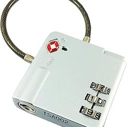 KANAbee-Pack of 1-529-Metal TSA Approved Lock Strong Cable International Password Locks for Luggage Bag Travel Locks(Silver)-18