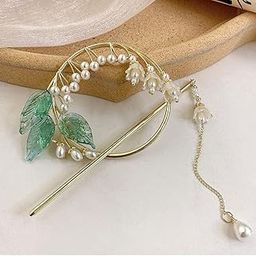 1Pcs Chinese Style Metal Hair Sticks With Tassels Sweet Bell Orchid Pendant Metal Hair Fork Hair Accessories For Women And Girls (Multicolor)-image-13