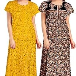 Women's Cotton Beautiful Kaftan Maternity Maxi Nighty (Combo Offer)-picture-22