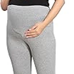 Heavy Cotton Lycra Light Greymaternity Legging (X-Large) Straight Maternity Joggers Women-image-34