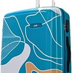 Paradise Hardside Trolley Suitcase, Caribbean-Inspired Design, PC+PP Shell, 8 Wheels, Anti-Theft Zipper, Scratch Resistant, 5 Year Warranty (Blue, Medium)-55