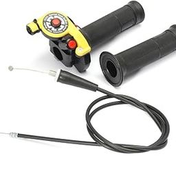 Vagary Motorcycle Throttle Control Handlebar Grips Switch Quick Throttle Bike Handle Bar Grip for Universal Bike (Yellow)-image-40