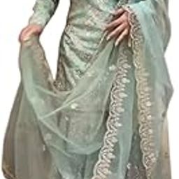 Women's Faux Georgette Embroidered Straight Kurta with Sharara & Dupatta Set-image-77
