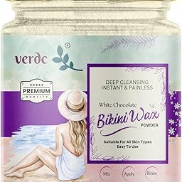 verdc - Bikini Wax Powder- White Chocolate | Painless & Instant Hair Removal Waxing for Bikini & Intimate Area, Full Body | No Irritation, No Skin rashes | Unisex - All Skin Type -120 GM-51