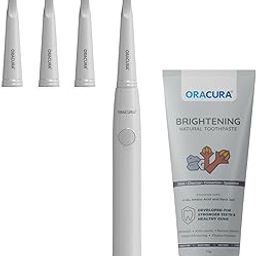 ORACURA® SB100 Grey Sonic Electric Toothbrush + Brightening Natural Toothpaste (Charcoal) | With 3 Brush Heads-image-75