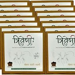Triveni Organics Gir Cow Dung Sambrani Dhoop Cups (Pack of 14 = 168 Cups, 2700g) | Guggal & Loban Havan Cups for Pooja, Meditation, Spiritual Cleansing, Home Fragrance & Ritual Purification-image-24