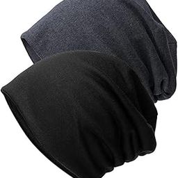 Cotton Slouchy Beanie Hats for Men Women Stretchy Skull Cap, Chemo Headwear Caps, Lightweight Hat-image-10