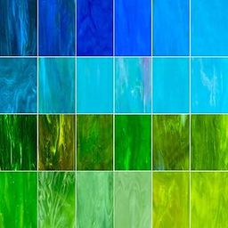 LITMIND 24 Sheets Blue & Green Stained Glass Variety Pack - 4 x 6 Inch Cathedral Art for Mosaic Crafts and Supplies, Assorted Colors for Stunning Projects-14