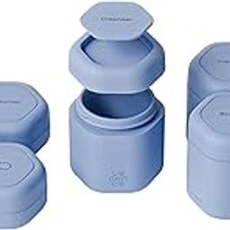 Cadence Travel Containers - Daily Routine Capsule Set - Magnetic Containers with Lids,4 Flex Mediums (1.32oz) & 3 Flex Smalls (0.56oz) - Shampoo, Conditioner, Body Wash, Pills, & More - Pacific-image-5