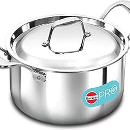 Hawkins 3 Litre Pro TriPly Stainless Steel Milk Pan with Stainless Steel Lid, Milk Pot, Sauce Pan, Silver (PSMP30S)-20