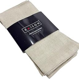 Kaison French Linen Napkins Pack of 4, Soft & Durable, Reusable Cloth Napkins for Dining Table, 100% Pure Linen (Beige Linen)-image-64