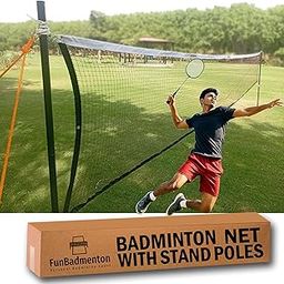 6.1M Portable Badminton Net with Foldable Stand Poles, Carry Bag, Foldable Badminton Net Set, Easy Setup for for Outdoor Court, Backyard-image-66