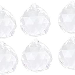 HAPINARY 6pcs Crystal Ball Pendants Faceted Chandelier Crystals Window Suncatchers Wedding Decor Lighting-image-14