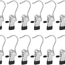 LAKSHMINARAYAN SALES Cloth Hanger Hooks Laundry Clothes pins pegs Closet Organizer Clamps Socks Towel Clips Heavy Duty Bulk Hanger Clips(15pcs Laundry Cloth pin Hook)-image-29