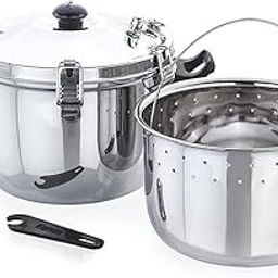 Expresso Stainless Steel Induction Friendly Steamer Rice Cooker Vessel Silver (1500 Gms, Silver Bottom)-26