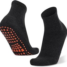 Antislip Split Ankle Length Cotton & Lycra Socks for Men, Ideal for Yoga, Exercise, Home, Suitable for Daily Use, Soft and breathable, cotton (black)-image-4
