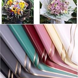 Zarwani Waterproof Plain Golden Border Gift Wrapping Paper Sheet | Especially for Gifts | Korean Style Bouquet Wrap Sheets, Birthday Gift Arts & Crafts. Mix Randome colour(Pack of 10)-picture-15
