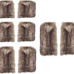 SDR 2Pcs Fashion Leg Warmers Boot Covers Cuff Cover Furry Costume Girls 15cm-25