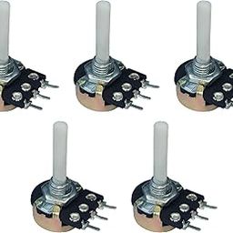 Vincentvolt 220K Single Rotary Potentiometer Long Nose D Shape Shaft 3 pin (5)-29