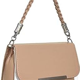 Irene Soft Gathered Women's Shoulder Handbag - Beige & White | Small Hand Bags For Women | Stylish Crossbody Purse For Ladies | Premium latest Handbeg with Two Shoulder Strips-image-90