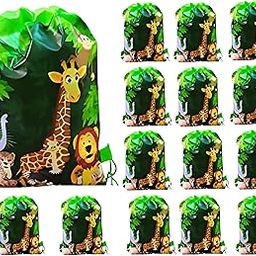 Birthday Popper Jungle Animal Theme String Bags as Birthday Return Gifts for All Age Group for Kids - Pack of 15-picture-27