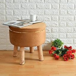 Ottoman Pouffe Stool for Living Room Poof Sitting Furniture Footrest Pouffe for Sitting | Foot Stool for Office, 16x16x16 Inch (Print-3)-picture-21