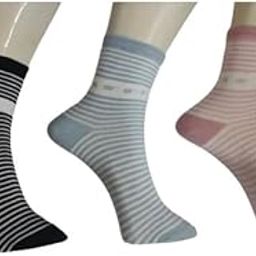Women's Ankle Length Designer Knitted Multicolor, Multi-Purpose Socks | Socks for Women| Pack of 3 | Design may vary-image-44