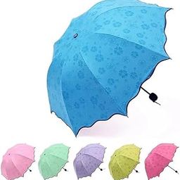 Unisex Changing Secret Blossoms Occur with Water Magic Print 3 Fold Umbrella for UV, Sun and Rain (Random Colour)-picture-27