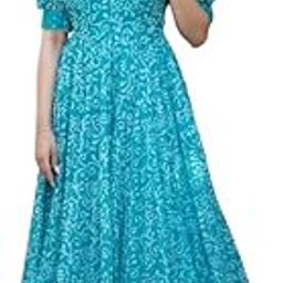 Women's Printed Georgette Anarkali Ankle Length Kurti with 4 Meter Long Flare-picture-34