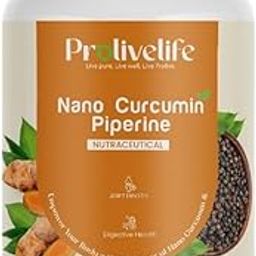 ProLiveLife Nano Curcumin Piperine – 500mg Curcumin 95% + 5mg Black Pepper Extract | Joint Health, Pain Relief & Antioxidant Support | 60 Capsules-image-93