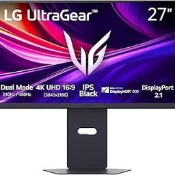 LG 27G850A-B 27-inch Ultragear 4K UHD (3840 x 2160) IPS Gaming Monitor, Dual-Mode 240Hz, 1ms, NVIDIA G-Sync Compatible, AMD FreeSync Premium Pro, VESA DisplayHDR 600, HDMI, DisplayPort 2.1, Black-image-74