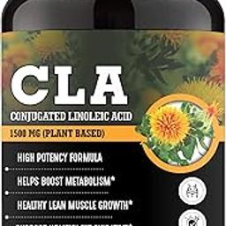 Adorreal CLA Conjugated 120 capsules Linoleic Acid (CLA Fat Burner) | Boost Metabolism | Healthy lean Muscle Growth | Support healthy fat Oxidative 1500mg-28