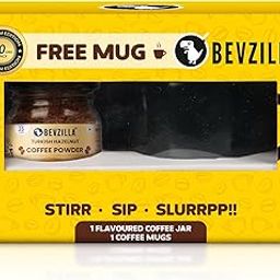 Bevzilla Turkish Hazelnut Premium Edition Pack - Free Coffee Mug | 100% Arabica Beans | Instant Coffee | 50 gms Pack | Makes up to 25 cups | Best for Espresso, Latte, Cappuccino-image-34