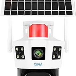 8MP AI Powered 2 Lens 3 Views 4G Sim Linkage Solar CCTV Camera | 2 Way Talk | Human/Motion Detect | Colour Night Vision | Alarm | 10X Zoom | Weatherproof | PTZ | Support SD Upto 256GB | X07H-K-58