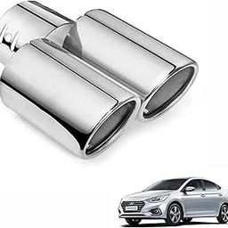 Asryd Dual Silencer Exhaust Tip Pipe Rustproof Stainless Steel Muffler Tail End Outlet 1Pcs For Hyundai Verna-29