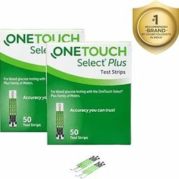 OneTouch Select Plus Test Strips | 2 Packs of 50 Strips each (total 100 Strips) | Blood Sugar Test Machine Testing Strips | Global Iconic Brand | For use with OneTouch Select Plus Simple Glucometer-4