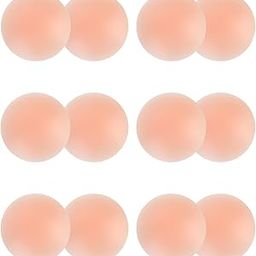 6 Pair Nipple Covers Reusable Comfortable Invisible Adhesive Silicone Pasties for Women-picture-42